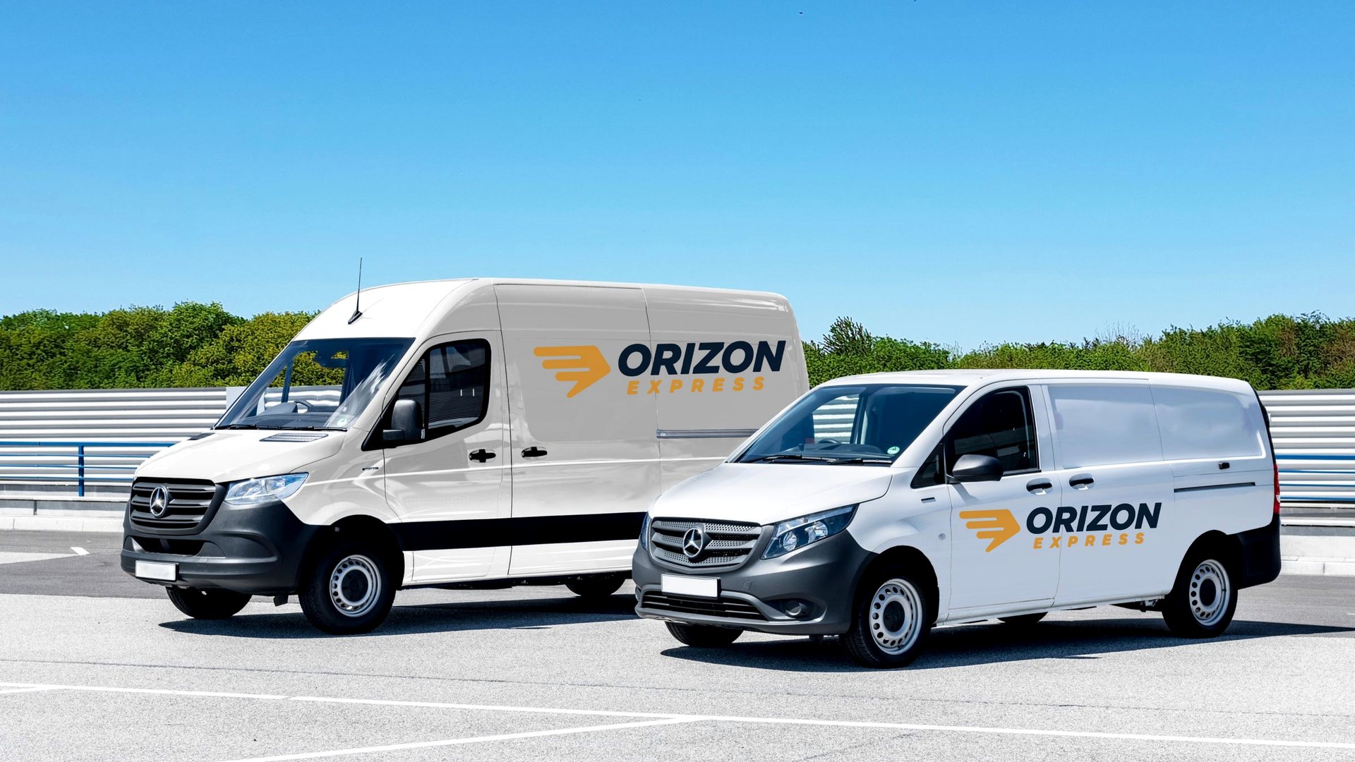 Frota de vans da Orizon Express prontas para coleta